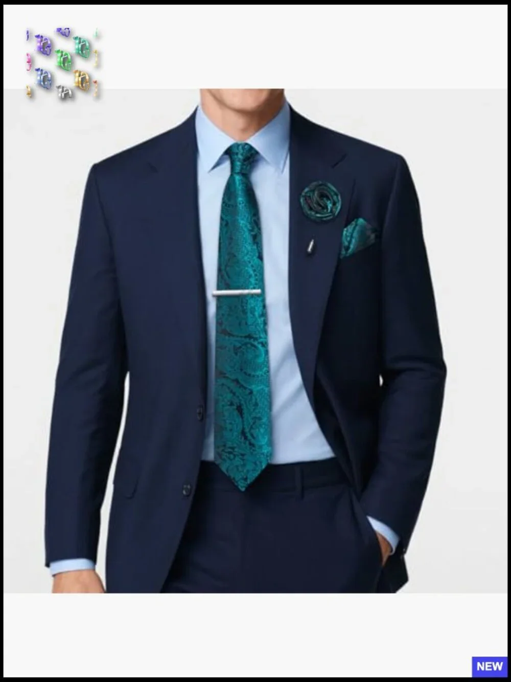 Silk Blend Tie Set Elegant Paisley Formal Wedding Business Accessories